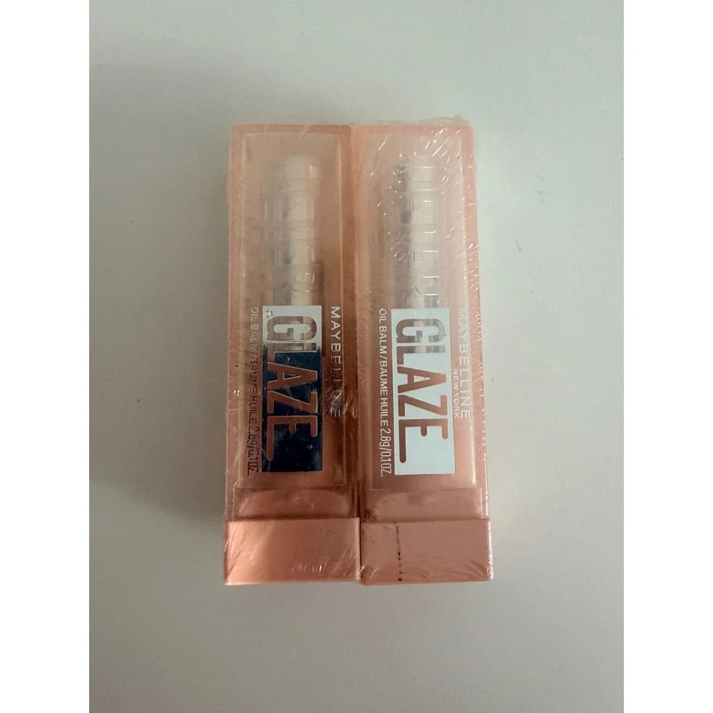 Maybelline Lifter Glaze Oil Balm Women 2pc 002 Pink Drip Shiny Lip Duo NWT
